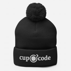 pom pom knit cap black front 63333001a7a9b